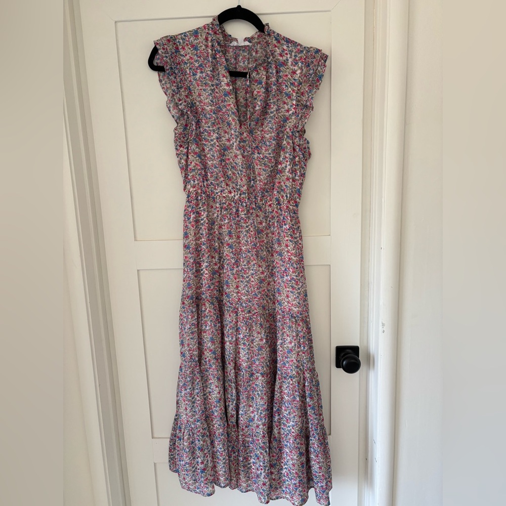 BB Dakota Floral Ruffle Midi Floral Dress